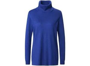 4061389954427 - Rollkragen-Pullover Modell Tamara Seide Kaschmir blau 38