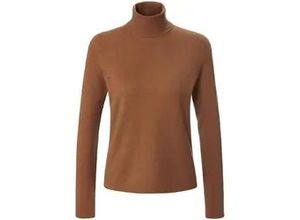 4061389957343 - Rollkragen-Pullover aus 100% Premium-Kaschmir Cashmere braun 40