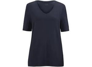 4061389997332 - Shirt gerundetem V-Ausschnitt blau 44