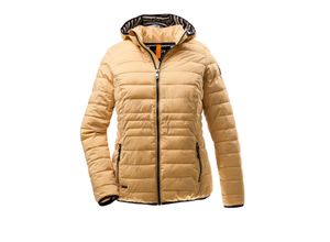 4061393728311 - Große Größen Leichte Steppjacke mit abzippbarer Kapuze gelb Gr52