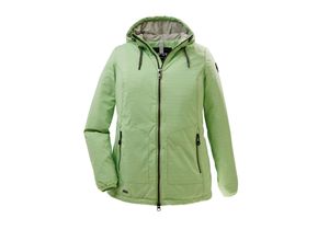 4061393918538 - Große Größen Softshelljacke mit regulierbarer Kapuze und Saum grün Gr44