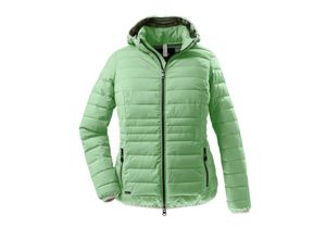 4061393919658 - Große Größen Leichte Steppjacke mit abzippbarer Kapuze grün Gr48