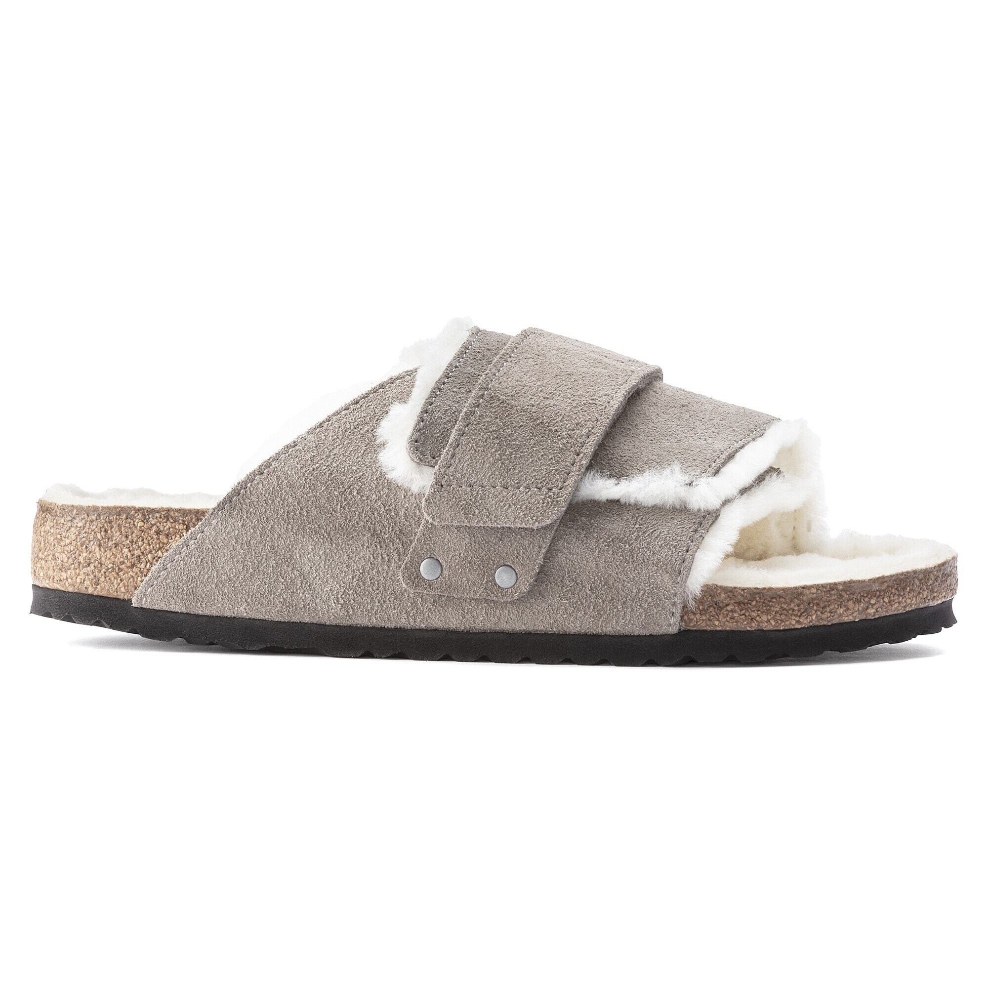 4061417865886 - Lammfell-Suede Hausschuhe mit Kunstfell Kyoto