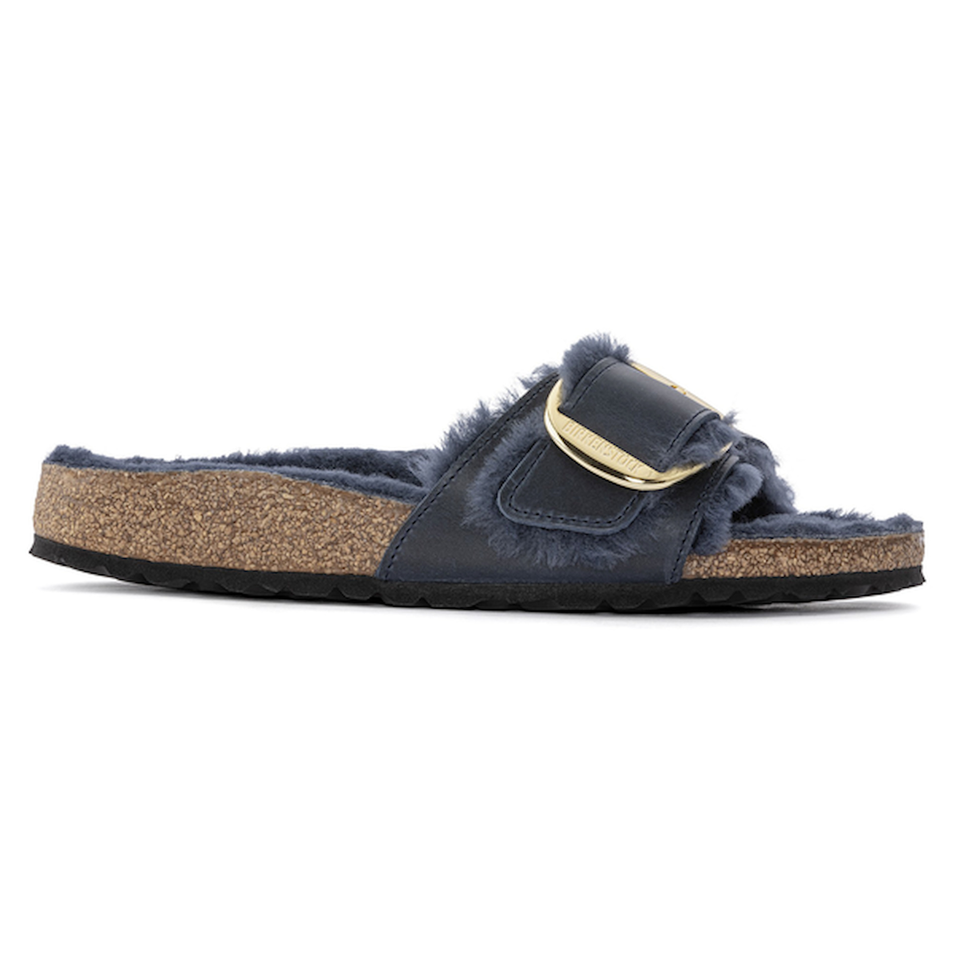 4061417879883 - Pantoletten für Damen Madrid Big Buckle Shearling Oiled Leather