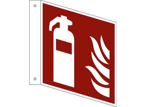 4061466027853 - Brandschutzzeichen Feuerlöscher VE 10 Stk Kunststoff Fahnenschild 150 x 150 mm