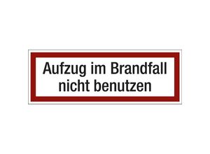 4061466039535 - Brandschutzkennzeichen für die Feuerwehr Aufzug im Brandfall nicht benutzen VE 10 Stk Folie LxH 297 x 105 mm kaiserkraft