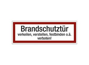 4061466062175 - Brandschutzkennzeichen für die Feuerwehr Brandschutztür verkeilen verstellen festbinden o ä verboten! VE 10 Stk Kunststoff LxH 297 x 105 mm