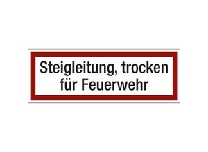 4061466062250 - Brandschutzkennzeichen für die Feuerwehr Steigleitung trocken für Feuerwehr VE 10 Stk Kunststoff LxH 297 x 105 mm