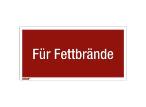 4061466068894 - Kombizusatzschilder mit Text für Brandschutzzeichen Für Fettbrände VE 10 Stk LxH 150 x 75 mm