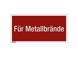 4061466068900 - Kombizusatzschilder mit Text für Brandschutzzeichen Für Metallbrände VE 10 Stk LxH 150 x 75 mm 4061466068900 - Kombizusatzschilder mit Text für Brandschutzzeichen Für Metallbrände VE 10 Stk LxH 150 x 75 mm