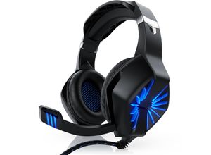 4061474005676 - CSL USB Gaming Headset GHS-102 mit Mikrofon - Kopfhörer für PC (Win XP 7 8 81 10) PS4 4 Pro