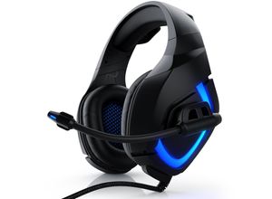 4061474005683 - CSL USB Gaming Headset GHS-103 mit Mikrofon Kopfhörer für PC (Win XP 7 8 81 10) PS4 4 Pro