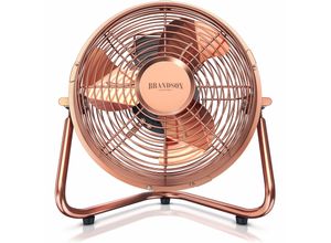 4061474006215 - Windmaschine Retro Stil Ventilator im Kupfer Design mit 3 Geschwindigkeiten Standventilator 32 Watt Tischventilator 120° einstellbar