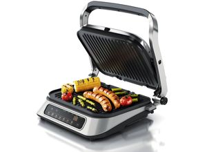 4061474007564 - Arendo Kontaktgrill mit Digitalsteuerung - Tischgrill   Sandwichmaker   Panini Grill   Tischgrill - Abnehmbare & Antihaftbeschichtete Platten