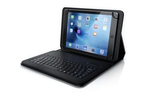 4061474012797 - CSL Bluetooth Tastatur mit Schutzhülle Tablet-Tastatur für 9-12 Zoll Tablets magnetische Befestigung Multimedia Funktionstasten QWERTZ Layout