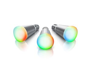 4061474029283 - 3x Smarte LED-Leuchte Wifi Smart Lampe RGB Farbwechsel dimmbar E27-Gewinde 7W 420 Lumen