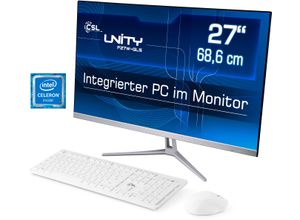 4061474113371 - CSL All-in-One PC Unity F27-GLS mit Windows 10 Home Computer Gr Microsoft Windows 10 Home 16 GB RAM 128 GB SSD weiß All in One PC