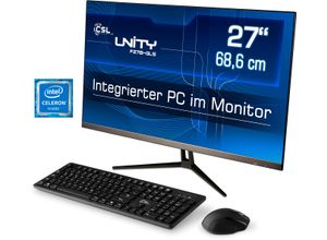 4061474113500 - CSL All-in-One PC Unity F27-GLS mit Windows 10 Pro Computer Gr Microsoft Windows 10 Pro 8 GB RAM 512 GB SSD schwarz All in One PC