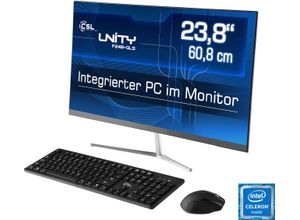 4061474115900 - CSL All-in-One PC Unity F24-GLS mit Windows 10 Pro Computer Gr Microsoft Windows 10 Pro (64 Bit) 16 GB RAM 128 GB SSD schwarz All in One PC