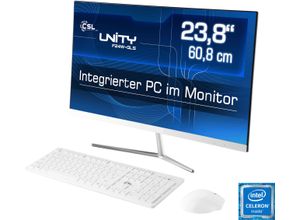 4061474115993 - CSL All-in-One PC Unity F24-GLS mit Windows 10 Home Computer Gr Microsoft Windows 10 Home 8 GB RAM 256 GB SSD weiß All in One PC