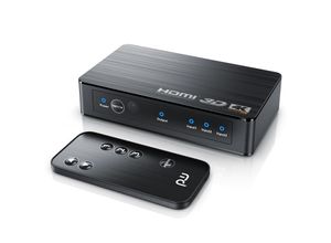 4061474126319 - Primewire HDMI 20b Verteiler 4k 60Hz UHD 3 Port Fernbedienung Netzteil