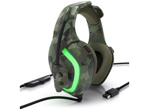 4061474127019 - CSL USB Gaming Headset GHS-103 mit Mikrofon Kopfhörer für PC (Win XP 7 8 81 10) PS4 4 Pro