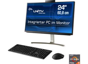 4061474155234 - CSL All-in-One PC Unity U24W-AMD   4650G 1000 GB 16 RAM Win 11 Computer Gr Microsoft Windows 10 Home 16 GB RAM 1000 GB SSD schwarz All in One PC