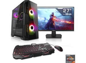 4061474156125 - F (A bis G) CSL Gaming-PC-Komplettsystem Sprint V8341 Computer-Komplettsysteme Gr Microsoft Windows 11 Home (64 Bit) 32 GB RAM 2000 GB SSD schwarz PC Sets