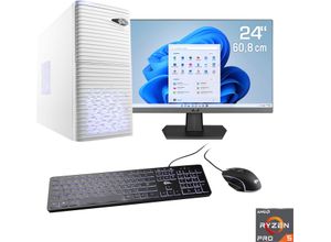 4061474160771 - F (A bis G) CSL Gaming-PC-Komplettsystem Sprint V28816 Computer-Komplettsysteme Gr Microsoft Windows 11 Home (64 Bit) 8 GB RAM 500 GB SSD weiß PC Sets