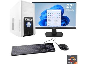 4061474162065 - F (A bis G) CSL Gaming-PC-Komplettsystem Sprint V28137 Computer-Komplettsysteme Gr Microsoft Windows 11 Home (64 Bit) 16 GB RAM 1000 GB SSD weiß PC Sets