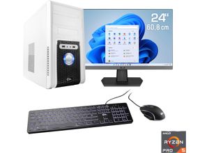 4061474162089 - F (A bis G) CSL Gaming-PC-Komplettsystem Sprint V28884 Computer-Komplettsysteme Gr Microsoft Windows 11 Home (64 Bit) 8 GB RAM 500 GB SSD weiß PC Sets