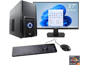 4061474162096 - F (A bis G) CSL Gaming-PC-Komplettsystem Sprint V28138 Computer-Komplettsysteme Gr Microsoft Windows 11 Home (64 Bit) 16 GB RAM 1000 GB SSD schwarz PC Sets