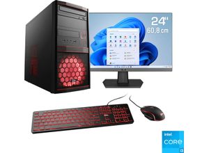 4061474162805 - F (A bis G) CSL PC-Komplettsystem Speed V25880 Computer-Komplettsysteme Gr 8 GB RAM 500 GB SSD rot PC Sets