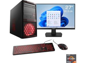 4061474162874 - F (A bis G) CSL Gaming-PC-Komplettsystem Sprint V28157 Computer-Komplettsysteme Gr 16 GB RAM 1000 GB SSD rot PC Sets