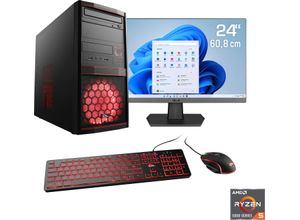 4061474162904 - F (A bis G) CSL Gaming-PC-Komplettsystem Sprint V28983 Computer-Komplettsysteme Gr 8 GB RAM 500 GB SSD rot PC Sets