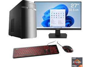 4061474164069 - F (A bis G) CSL Gaming-PC-Komplettsystem Sprint V28517 Computer-Komplettsysteme Gr Microsoft Windows 11 Home (64 Bit) 16 GB RAM 1000 GB SSD grau (anthrazit) PC Sets