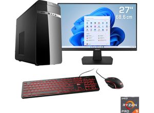 4061474164076 - F (A bis G) CSL Gaming-PC-Komplettsystem Sprint V28517 Computer-Komplettsysteme Gr Microsoft Windows 11 Home (64 Bit) 16 GB RAM 1000 GB SSD schwarz PC Sets