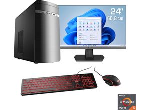 4061474164090 - F (A bis G) CSL Gaming-PC-Komplettsystem Sprint V28910 Computer-Komplettsysteme Gr Microsoft Windows 11 Home (64 Bit) 8 GB RAM 500 GB SSD grau (anthrazit) PC Sets