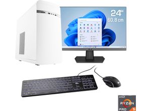 4061474164113 - F (A bis G) CSL Gaming-PC-Komplettsystem Sprint V28910 Computer-Komplettsysteme Gr Microsoft Windows 11 Home (64 Bit) 8 GB RAM 500 GB SSD weiß PC Sets