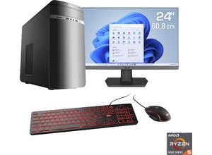 4061474164151 - F (A bis G) CSL Gaming-PC-Komplettsystem Sprint V28911 Computer-Komplettsysteme Gr Microsoft Windows 11 Home (64 Bit) 8 GB RAM 500 GB SSD grau (anthrazit) PC Sets