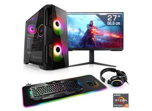 4061474171180 - F (A bis G) CSL Gaming-PC-Komplettsystem RGB Edition V28715 Computer-Komplettsysteme Gr Microsoft Windows 11 Home (64 Bit) 16 GB RAM 1000 GB SSD schwarz PC Sets