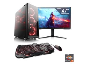 4061474172026 - F (A bis G) CSL Gaming-PC-Komplettsystem HydroX V28115 Computer-Komplettsysteme Gr Microsoft Windows 11 Home (64 Bit) 16 GB RAM 1000 GB SSD schwarz PC Sets