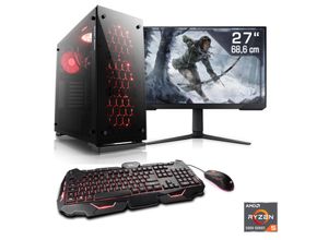 4061474172125 - F (A bis G) CSL Gaming-PC-Komplettsystem HydroX V28325 Computer-Komplettsysteme Gr Microsoft Windows 11 Home (64 Bit) 32 GB RAM 1000 GB SSD schwarz PC Sets