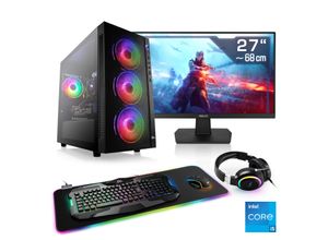 4061474184845 - F (A bis G) CSL Gaming-PC-Komplettsystem Speed V25153 Computer-Komplettsysteme Gr Microsoft Windows 11 Home (64 Bit) 16 GB RAM 1000 GB SSD schwarz PC Sets