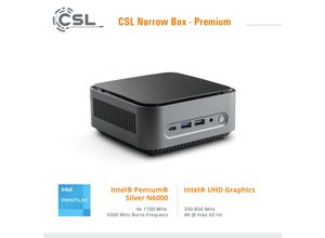 4061474189437 - CSL Mini-PC Narrow Box Premium   32GB 500 GB M2 SSD Win 11 Pro Computer Gr Microsoft Windows 11 Pro (64 Bit) 32 GB RAM 500 GB SSD schwarz Mini PC