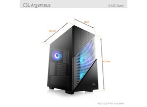 4061474190785 - CSL Gaming-PC Aqueon C99262 Extreme Edition Computer Gr Windows 11 Home64bit 64 GB RAM 2000 GB SSD schwarz Gaming PCs