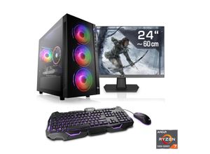 4061474191355 - F (A bis G) CSL Gaming-PC-Komplettsystem Sprint V27410 Computer-Komplettsysteme Gr Microsoft Windows 11 Home (64 Bit) 16 GB RAM 1000 GB SSD schwarz PC Sets