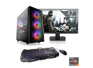 4061474191362 - F (A bis G) CSL Gaming-PC-Komplettsystem Sprint V27411 Computer-Komplettsysteme Gr Microsoft Windows 11 Home (64 Bit) 16 GB RAM 1000 GB SSD schwarz PC Sets