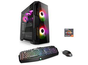 4061474192727 - CSL Gaming-PC Aqueon A77347 Extreme Edition Computer Gr Windows 11 Home64bit 32 GB RAM 1000 GB SSD schwarz Gaming PCs