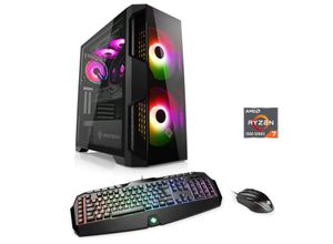 4061474192734 - CSL Gaming-PC Aqueon A77380 Extreme Edition Computer Gr Windows 11 Home64bit 32 GB RAM 2000 GB SSD schwarz Gaming PCs